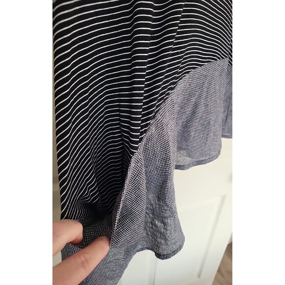 Alembika sleeveless asymmetric tunic Dress Size 3 Mixed Pattern black/white EUC - Picture 4 of 15